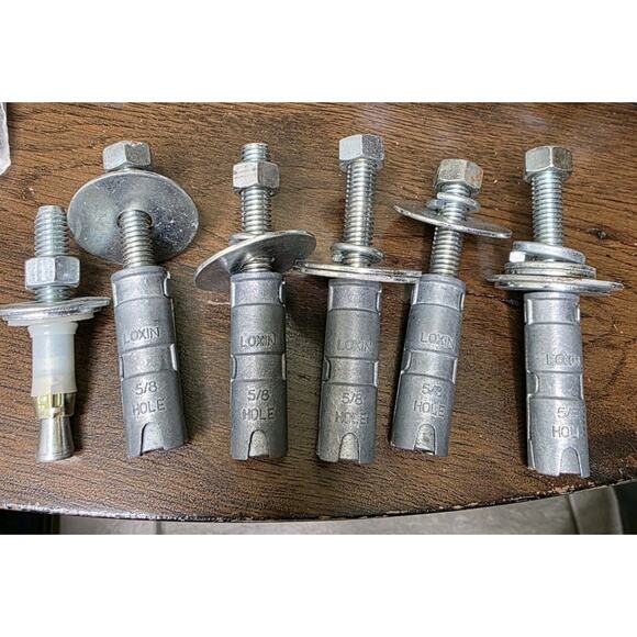 5 Pc 5/8”-11 Expansion Shield Concrete Anchor 1” Hole - Picture 1 of 16